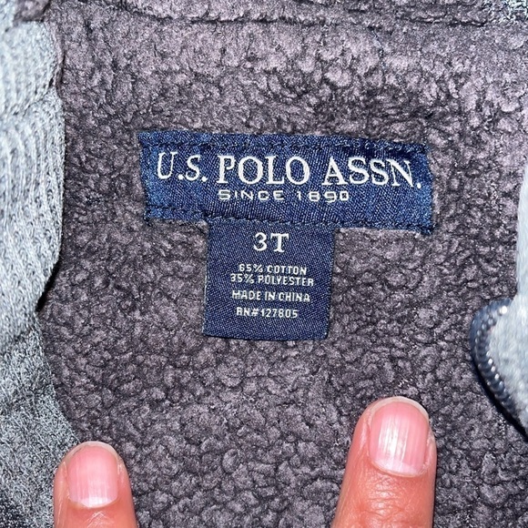U.S. Polo Assn. Boys Fleece Zip-up Hoodie and Jogger size 3T - Picture 6 of 6